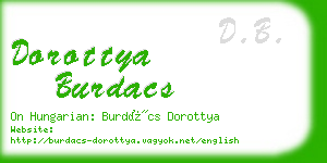 dorottya burdacs business card